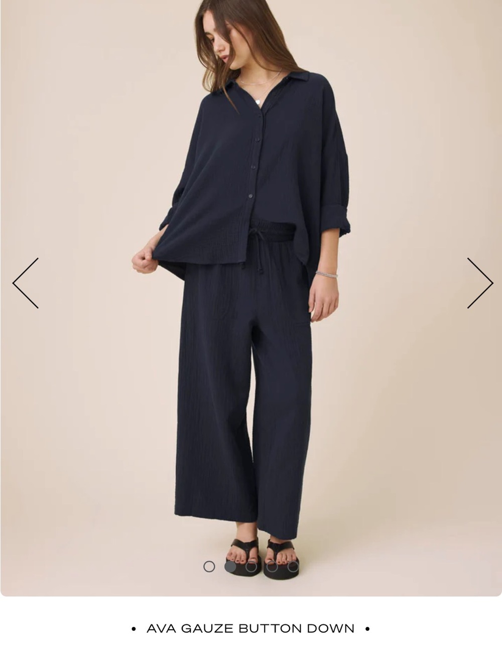 Splendid Gauze Wide-Leg Pants Set
